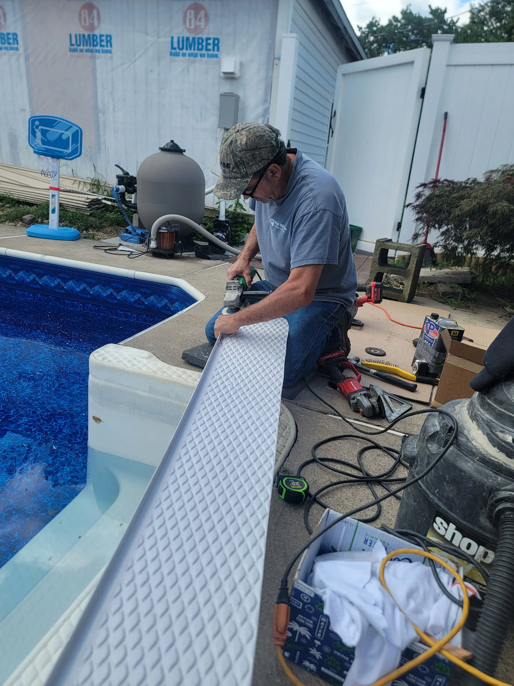 Plastic / Vinyl Step Repair - Blue Bottom Pools 