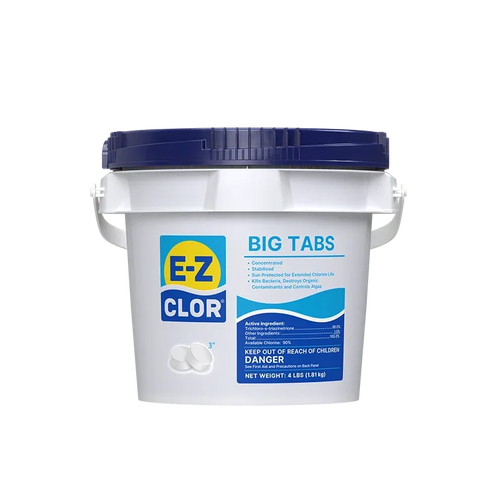 E-Z Clor 3" Big Chlorine Tablets - Blue Bottom Pools 