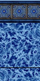 Cassini Tile / Diffusion Print - Blue Bottom Pools 