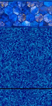 San Pablo Tile / Bahama Print - Blue Bottom Pools 