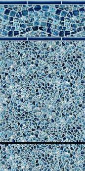 Ocean Wave Tile / Ocean Pearl Print - Blue Bottom Pools 