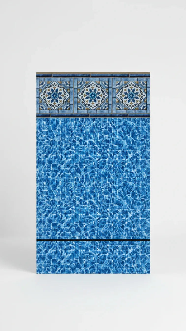 Tuscan Tile / Vermilion Print - Blue Bottom Pools 