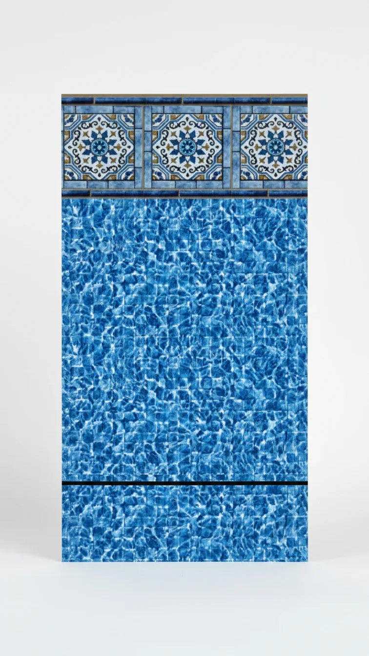 Tuscan Tile / Vermilion Print - Blue Bottom Pools 