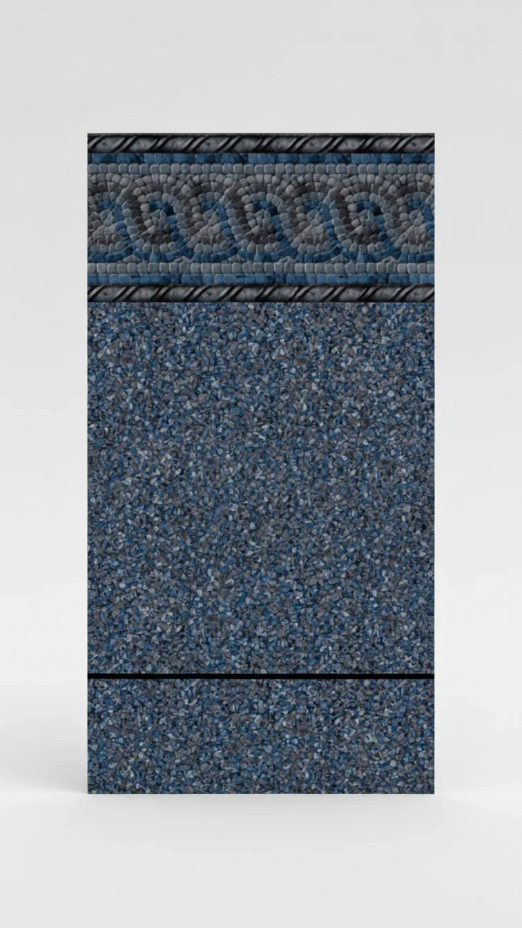 Rockford Tile / Greystone Print - Blue Bottom Pools 