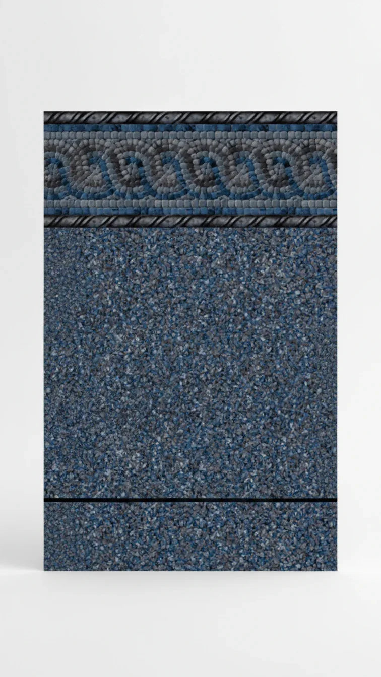 Rockford Tile / Greystone Print - Blue Bottom Pools 