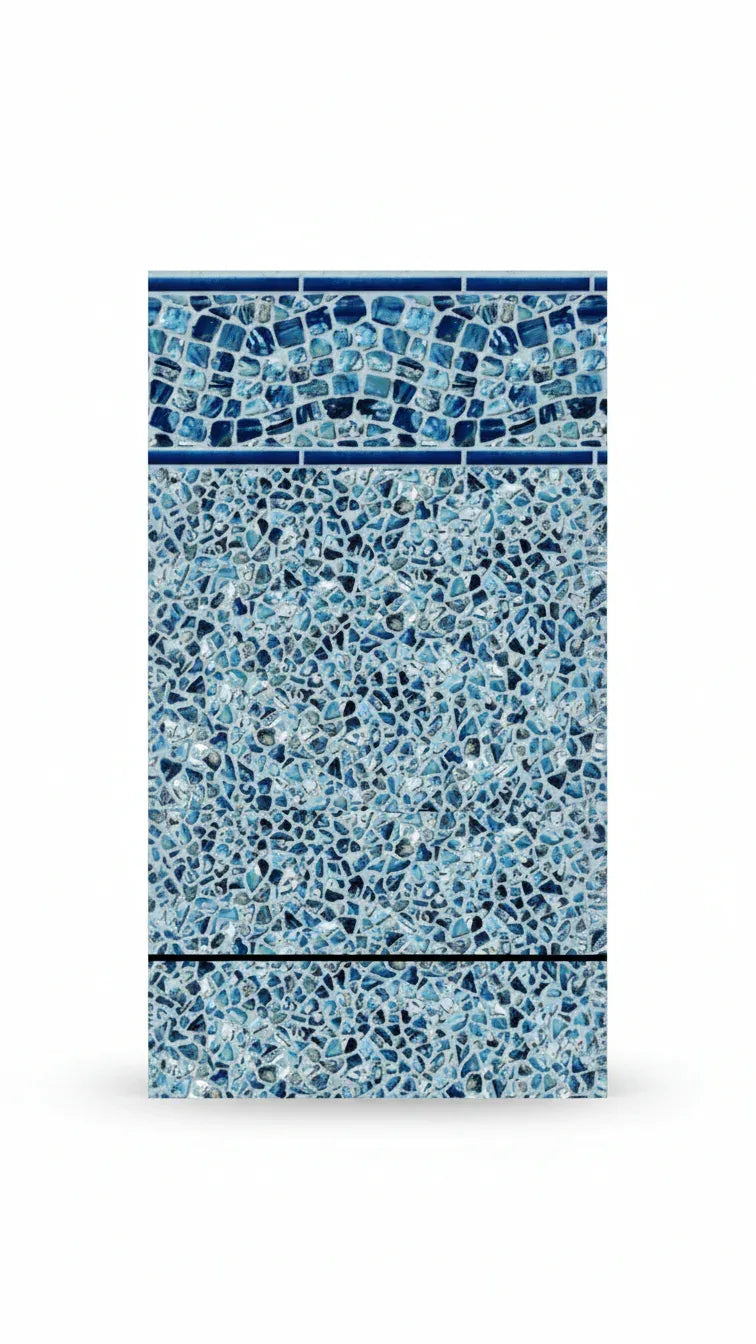 Ocean Wave Tile / Ocean Pearl Print - Blue Bottom Pools 