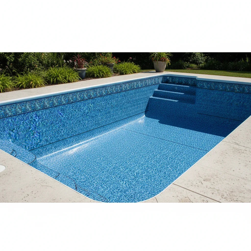 Catalina Tile / Vermilion Print - Blue Bottom Pools 